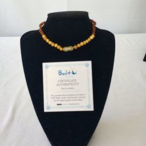 NWT  Balt Amber Necklace Baroque Raw Rainbow